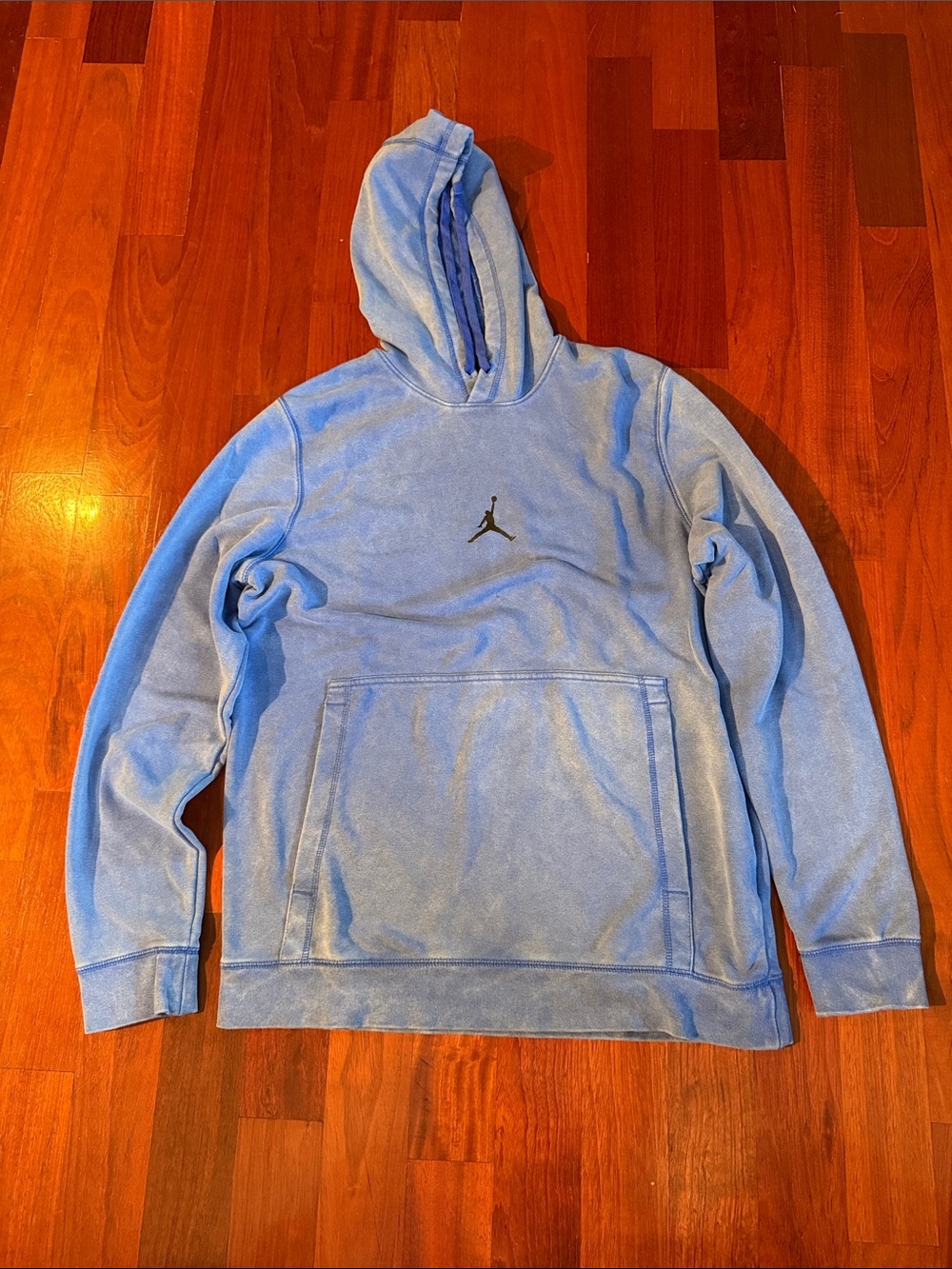 Jordan Light Blue Pullover Hoodie with Black Jumpman